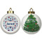 Patriotic Celebration Ceramic Christmas Ornament - X-Mas Tree (APPROVAL)