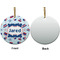 Patriotic Celebration Ceramic Flat Ornament - Circle Front & Back (APPROVAL)