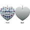 Patriotic Celebration Ceramic Flat Ornament - Heart Front & Back (APPROVAL)