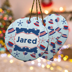 Patriotic Celebration Ceramic Ornament w/ Name or Text