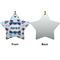 Patriotic Celebration Ceramic Flat Ornament - Star Front & Back (APPROVAL)