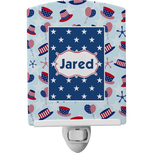 Custom Patriotic Celebration Ceramic Night Light (Personalized)