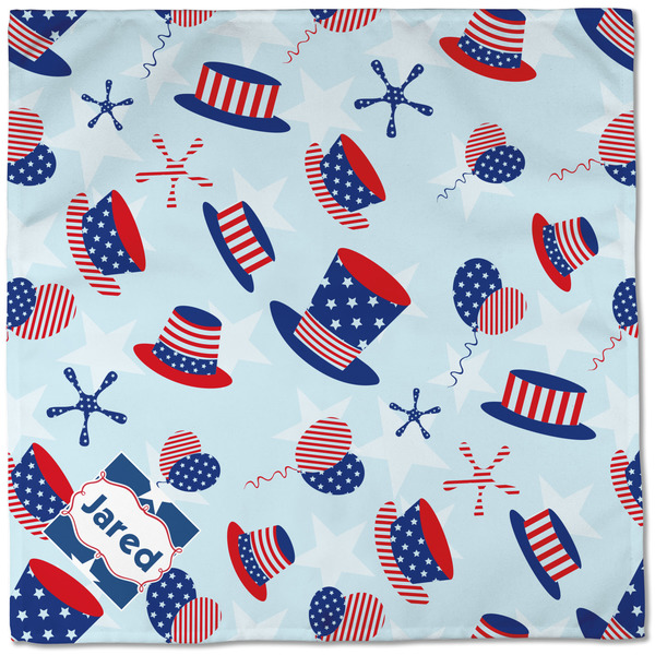 Patriotic Celebration Cloth Napkins - Personalized Dinner (Full Open)