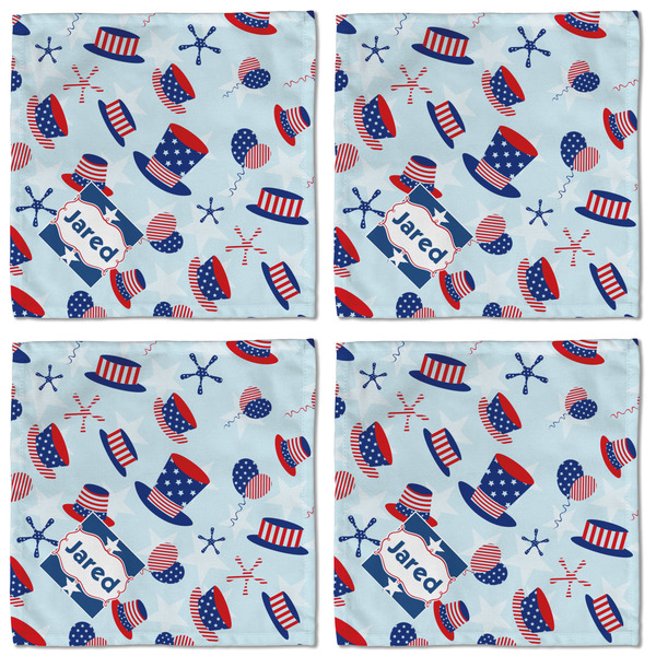 Patriotic Celebration Cloth Napkins - Personalized Lunch (APPROVAL) Set of 4