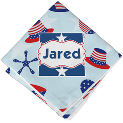 Patriotic Celebration Cloth Cocktail Napkin - Single w/ Name or Text