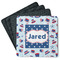 Patriotic Celebration Square Rubber Backed Coasters - Set of 4 (Personalized)
