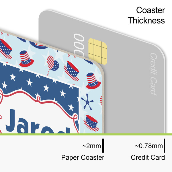 Patriotic Celebration Coaster Thickness