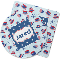 Patriotic Celebration Rubber Backed Coaster (Personalized)
