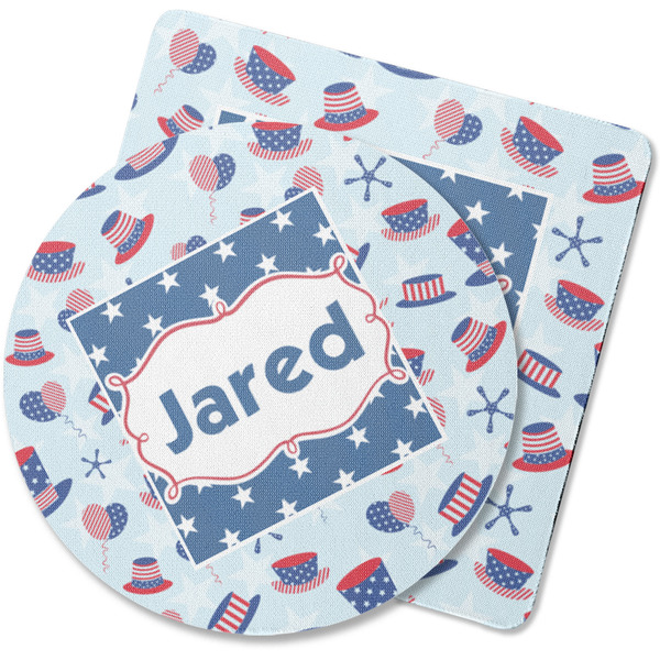 Custom Patriotic Celebration Rubber Backed Coaster (Personalized)