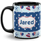Patriotic Celebration 11 Oz Coffee Mug - Black (Personalized)