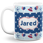 Patriotic Celebration 11 Oz Coffee Mug - White (Personalized)