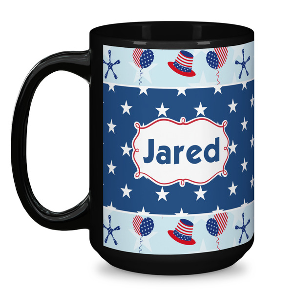 Patriotic Celebration Coffee Mug - 15 oz - Black