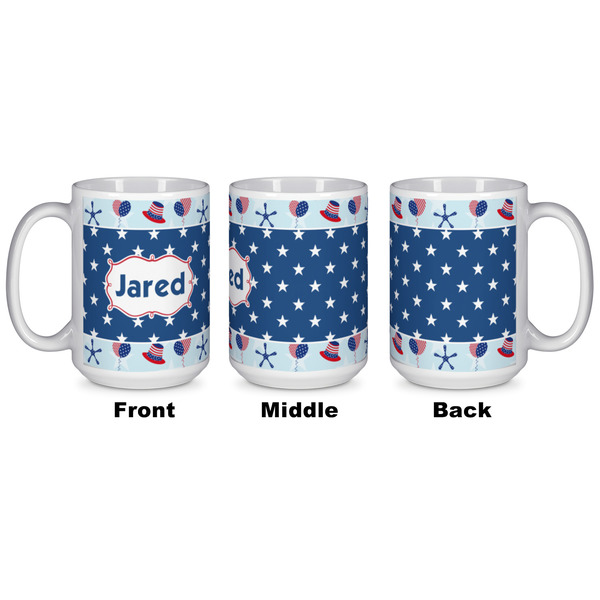 Patriotic Celebration Coffee Mug - 15 oz - White APPROVAL