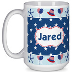 Patriotic Celebration 15 Oz Coffee Mug - White (Personalized)