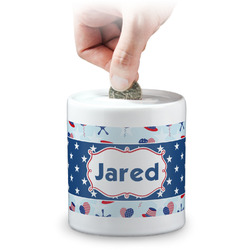 Patriotic Celebration Coin Bank (Personalized)