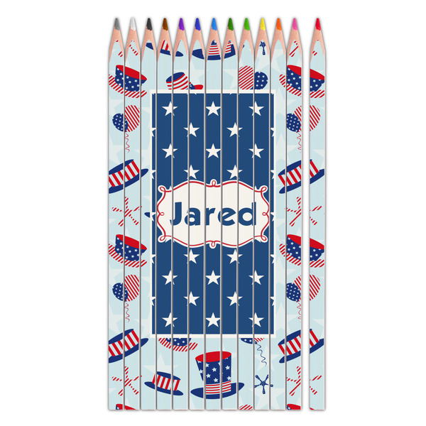 Custom Patriotic Celebration Colored Pencils (Personalized)