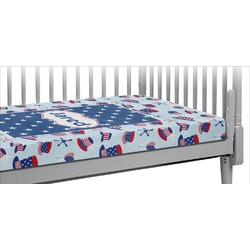 Patriotic Celebration Crib Fitted Sheet (Personalized)
