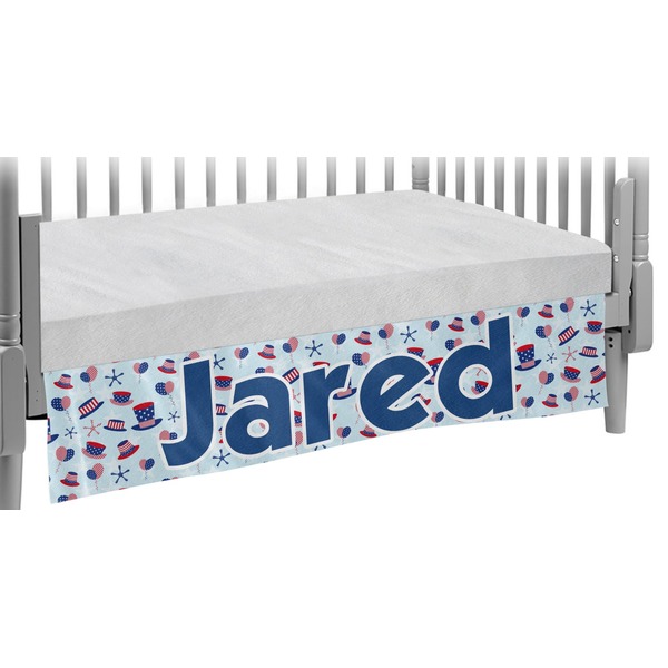 Custom Patriotic Celebration Crib Skirt (Personalized)