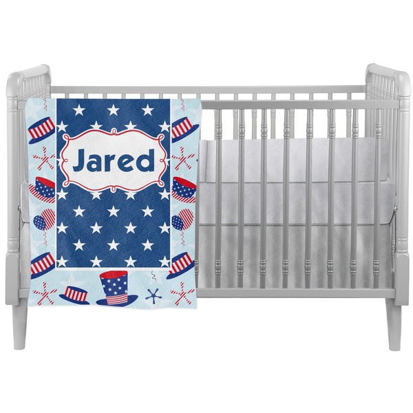 Custom Patriotic Celebration Crib Comforter / Quilt (Personalized)