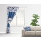 Patriotic Celebration Curtain With Window and Rod - in Room Matching Pillow