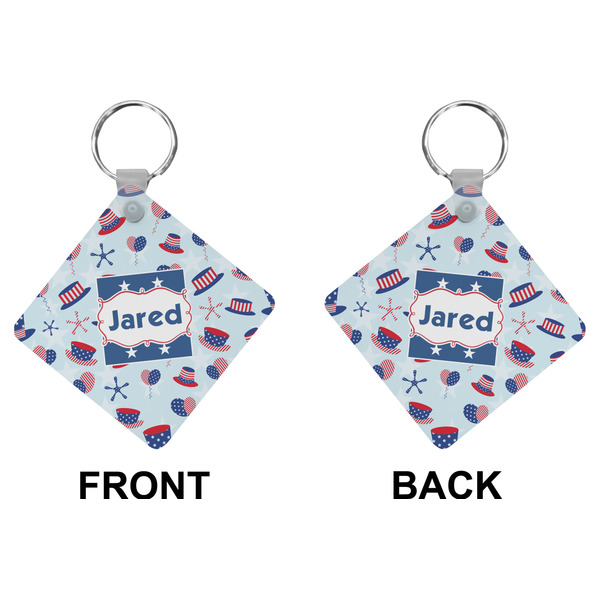 Patriotic Celebration Diamond Keychain (Front + Back)