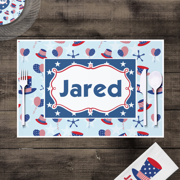 Patriotic Celebration Disposable Paper Placemat - In Context