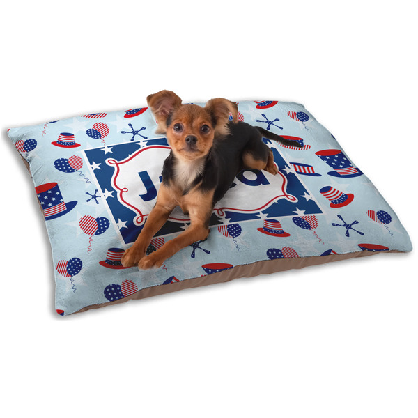 Custom Patriotic Celebration Dog Bed - Small w/ Name or Text