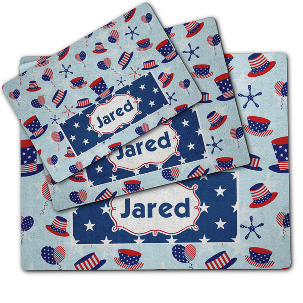 Patriotic Celebration Dog Food Mat - MAIN (sm, med, lrg)