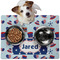Patriotic Celebration Dog Food Mat - Medium LIFESTYLE