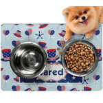 Patriotic Celebration Dog Food Mat - Small w/ Name or Text