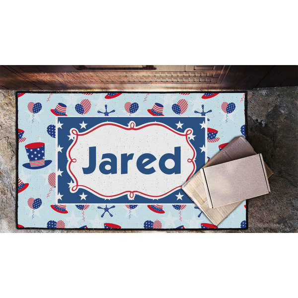 Patriotic Celebration Door Mat - LIFESTYLE (Lrg)