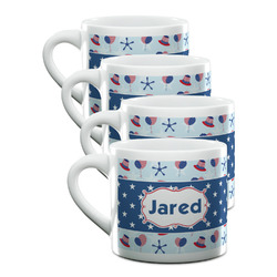 Patriotic Celebration Double Shot Espresso Cups - Set of 4 (Personalized)