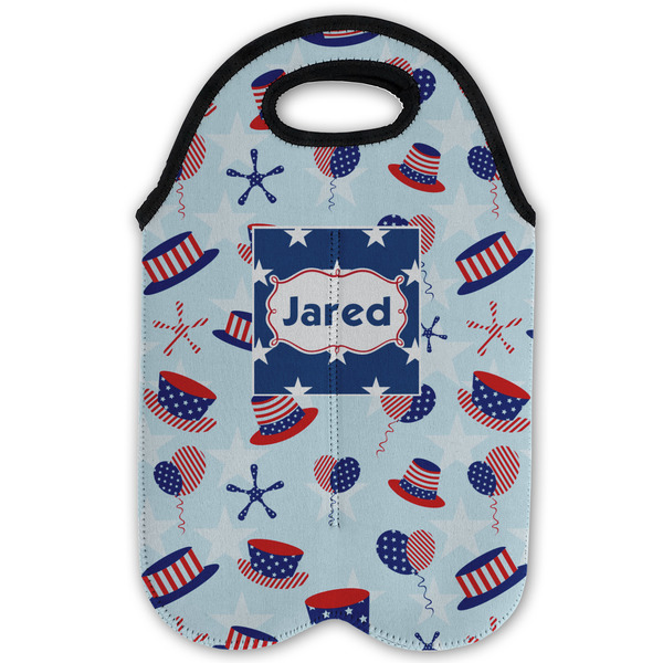 Patriotic Celebration Double Wine Tote - Flat (new)