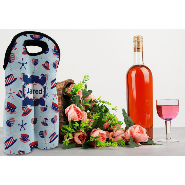 Patriotic Celebration Double Wine Tote - LIFESTYLE (new)