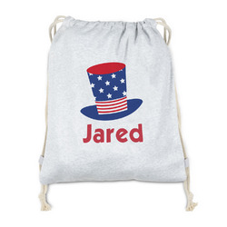 Patriotic Celebration Drawstring Backpack - Sweatshirt Fleece - Double Sided (Personalized)