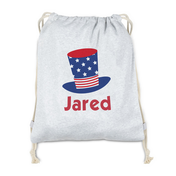 Custom Patriotic Celebration Drawstring Backpack - Sweatshirt Fleece - Double Sided (Personalized)