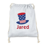 Patriotic Celebration Drawstring Backpack - Sweatshirt Fleece (Personalized)