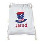 Patriotic Celebration Drawstring Backpack - Sweatshirt Fleece - Single Sided (Personalized)