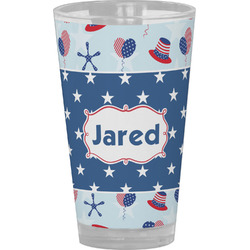 Patriotic Celebration Pint Glass - Full Color (Personalized)