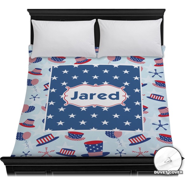 Custom Patriotic Celebration Duvet Cover - Full / Queen (Personalized)