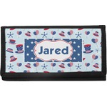 Patriotic Celebration Canvas Checkbook Cover (Personalized)