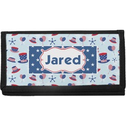 Patriotic Celebration Canvas Checkbook Cover (Personalized)