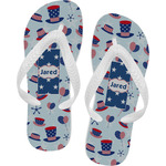 Patriotic Celebration Flip Flops - Large (Personalized)