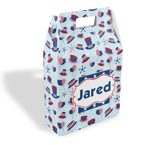 Custom Patriotic Celebration Gable Favor Box (Personalized)