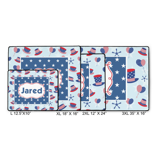Patriotic Celebration Gaming Mats - SIZE CHART