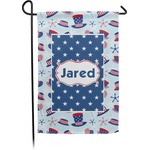 Patriotic Celebration Small Garden Flag - Double Sided w/ Name or Text