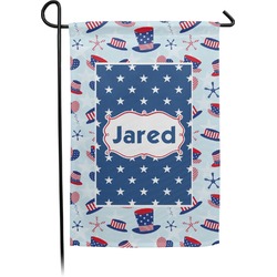 Patriotic Celebration Small Garden Flag - Double Sided w/ Name or Text