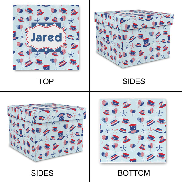 Patriotic Celebration Gift Boxes with Lid - Canvas Wrapped - Medium - Approval