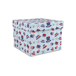 Patriotic Celebration Gift Box with Lid - Canvas Wrapped - Small (Personalized)