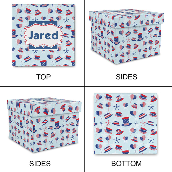 Patriotic Celebration Gift Boxes with Lid - Canvas Wrapped - XX-Large - Approval